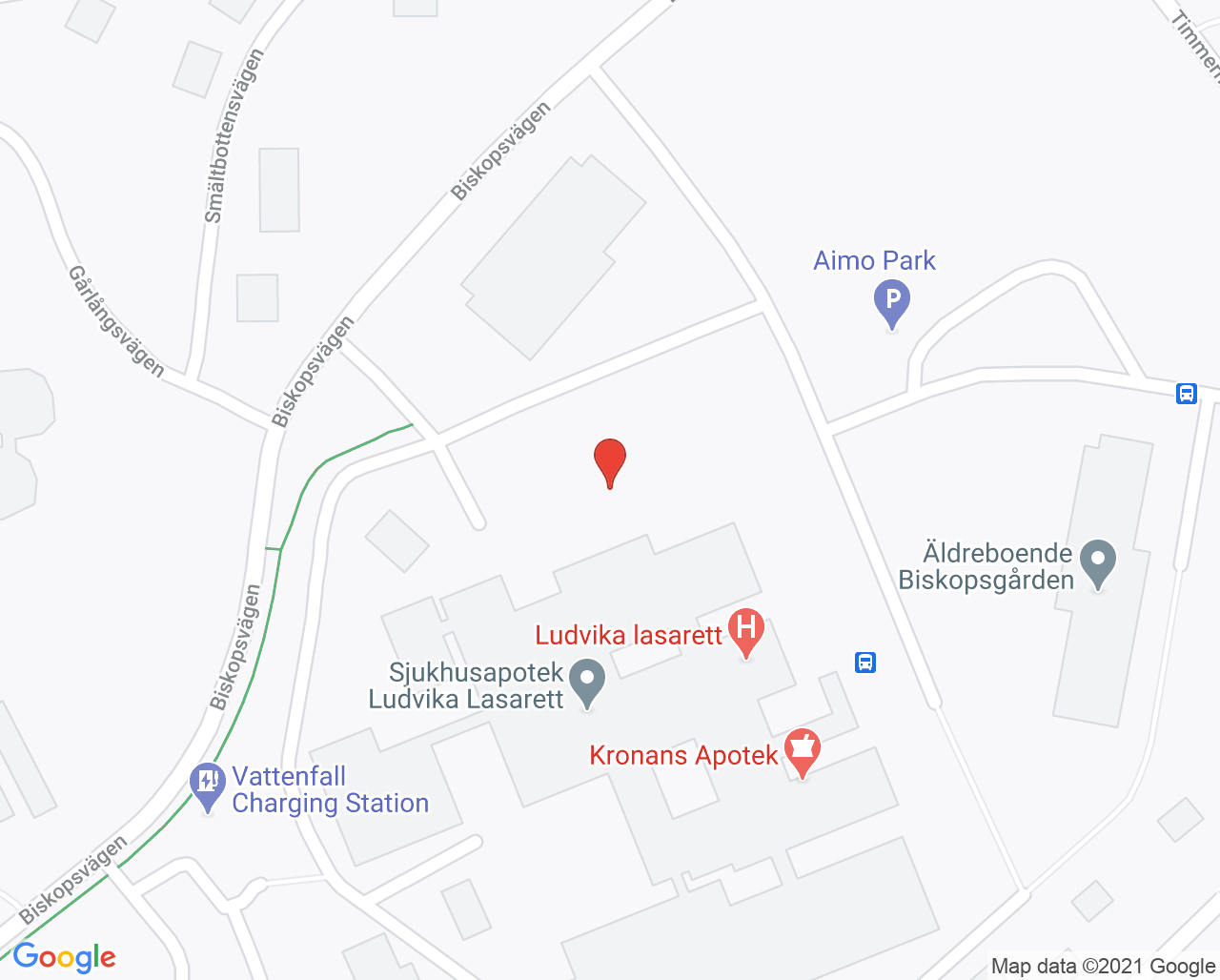 Karta till Blodcentral Ludvika