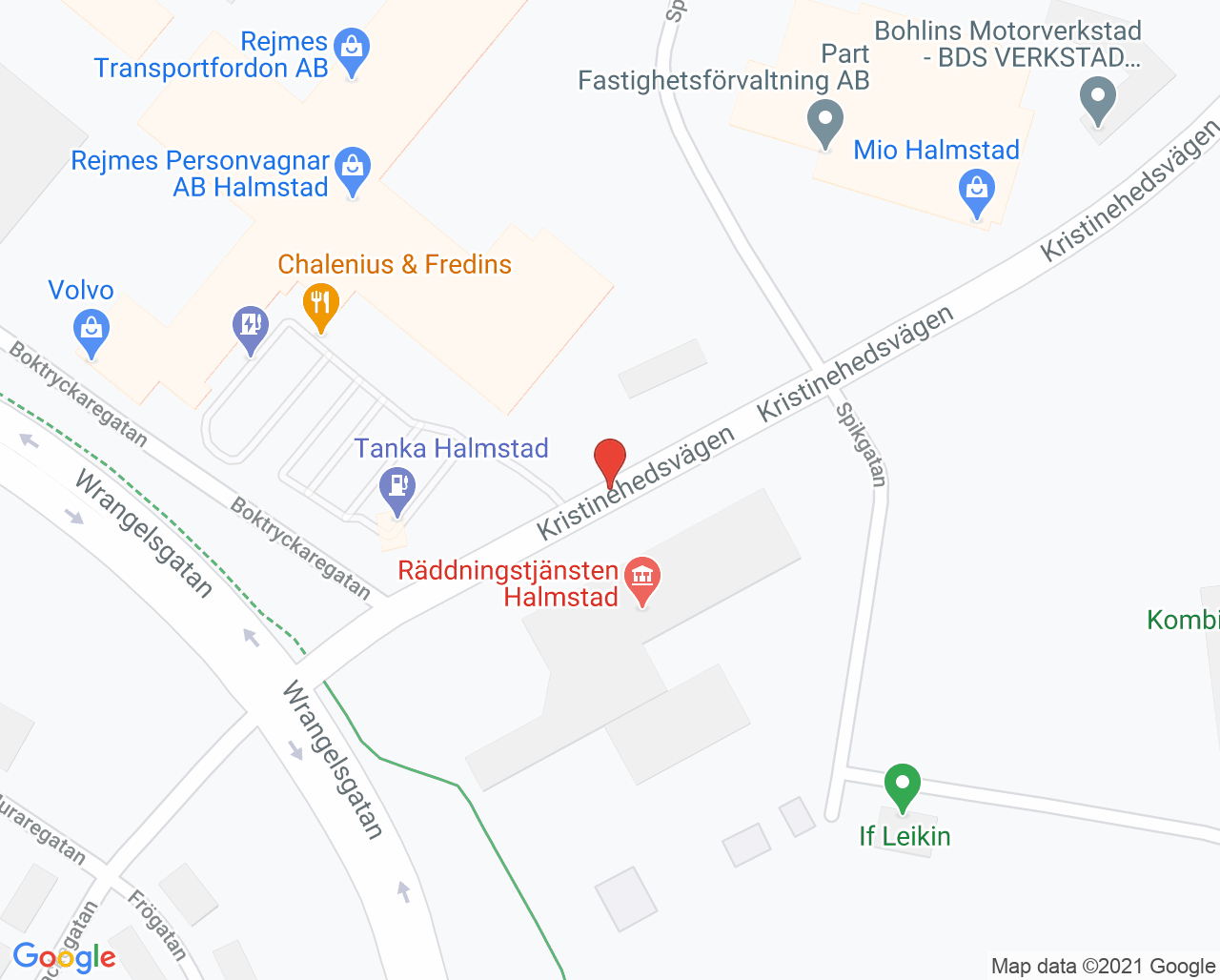 Karta till Ambulanssjukvården Halmstad Öster, Halmstad