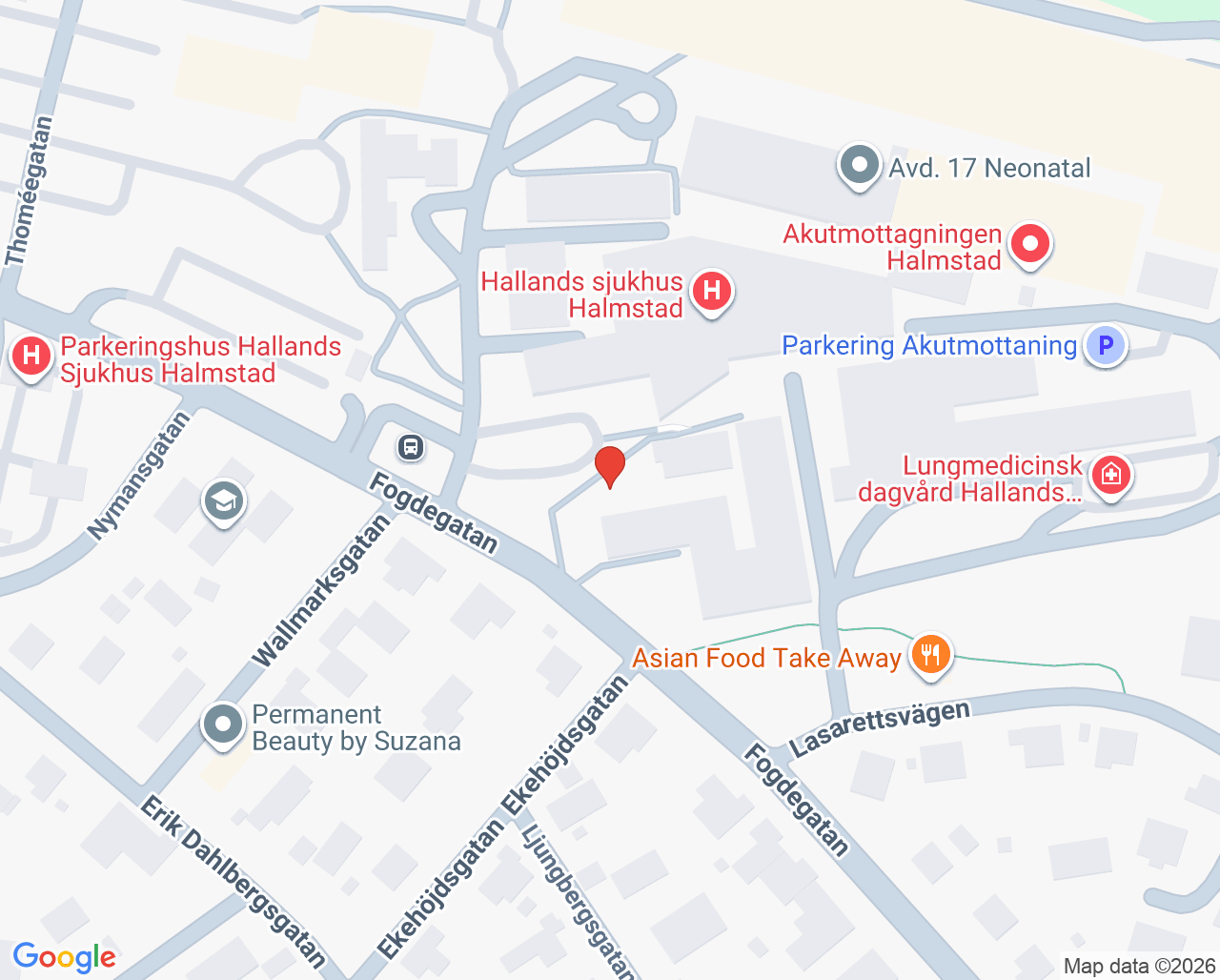 Karta till Röntgen vårdadministration Halmstad, Halmstad
