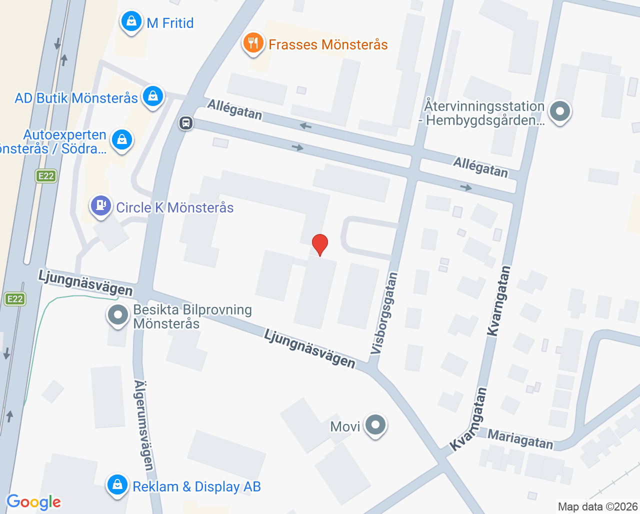 Karta till Folktandvården Mönsterås