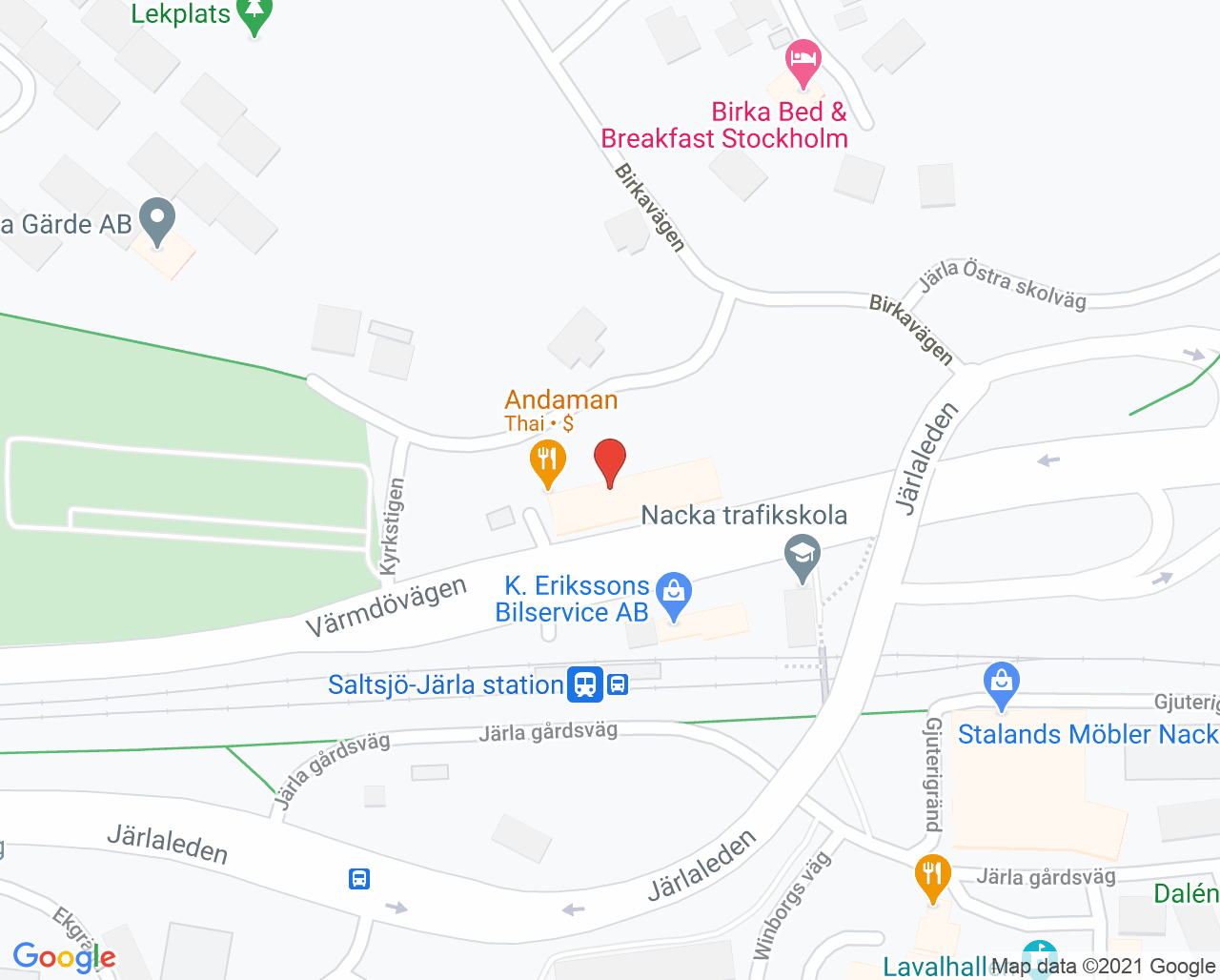 Karta till Capio Specialisttandläkarna Nacka, Nacka