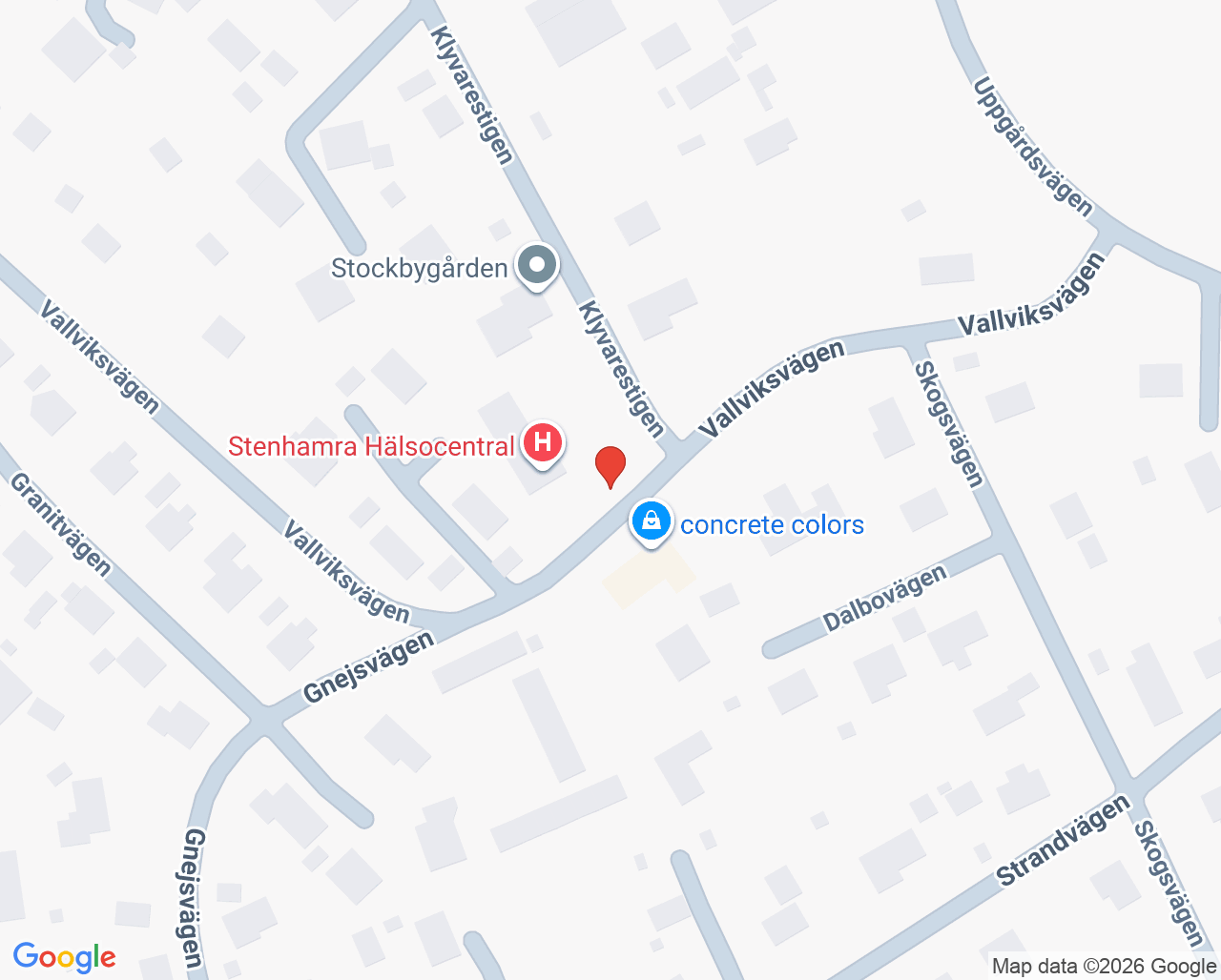 Karta till Stenhamra Hälsocentral