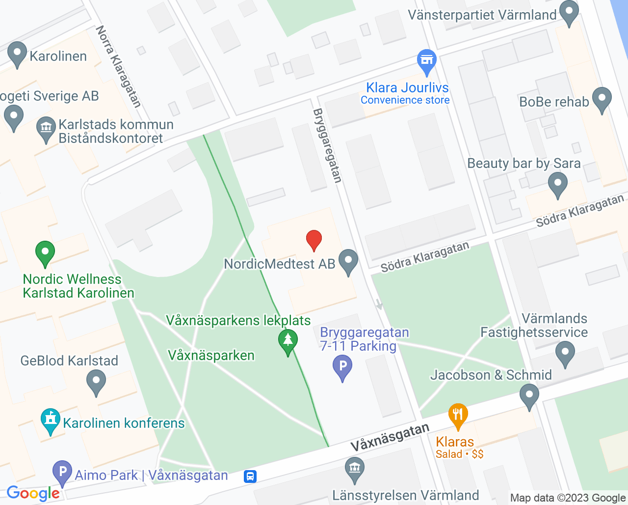 Karta till Vital Karlstad