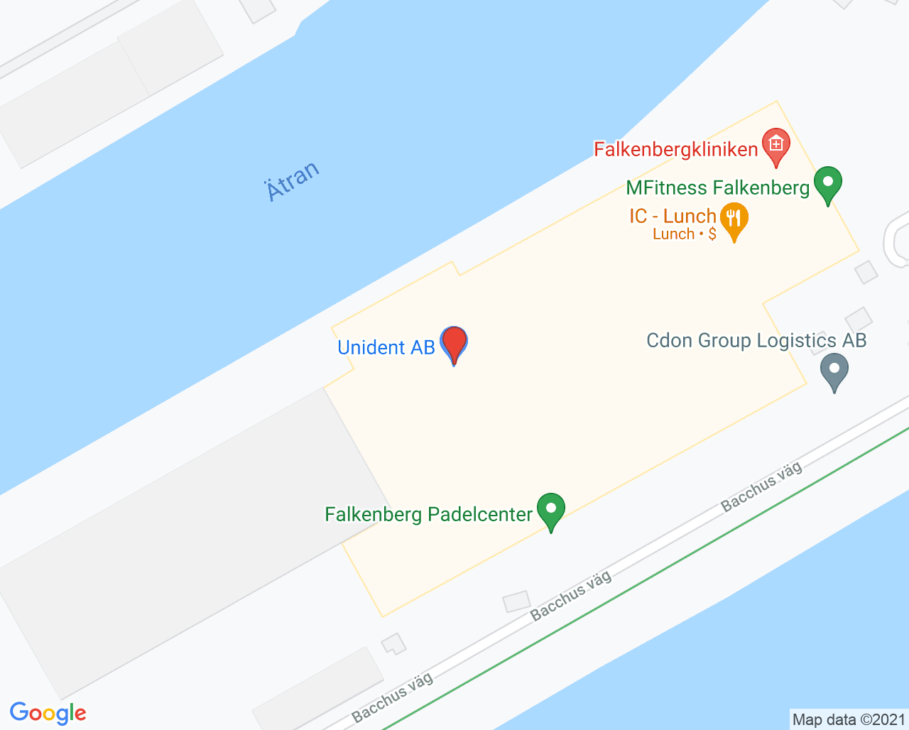 Karta till Jennys Sjukgymnastik & Lymfterapi, Falkenberg