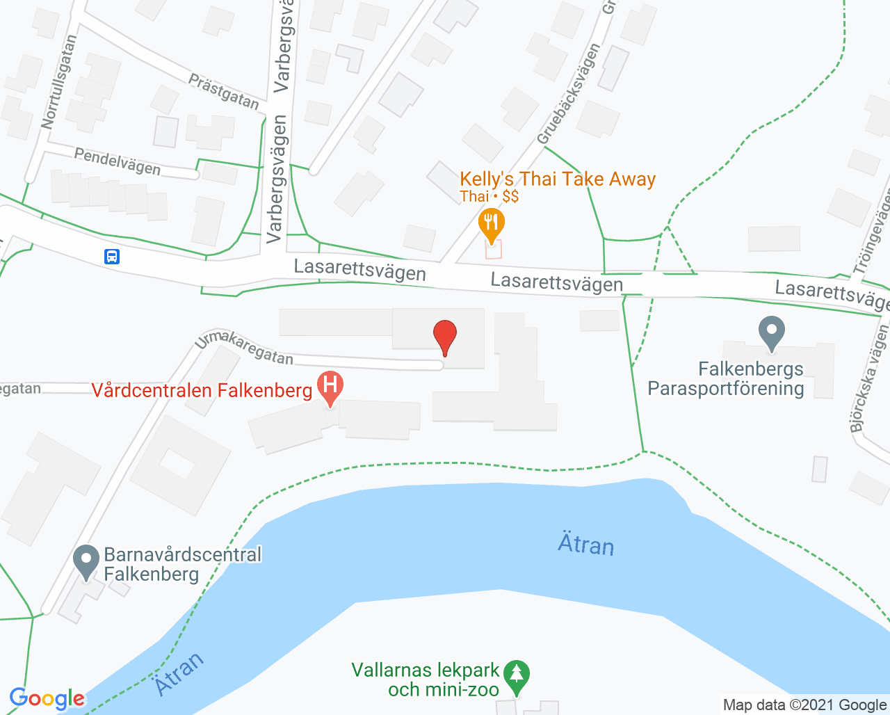 Karta till Provtagningen Falkenberg