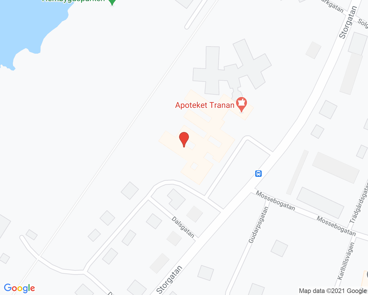 Karta till Närhälsan Tranemo vårdcentral, Tranemo