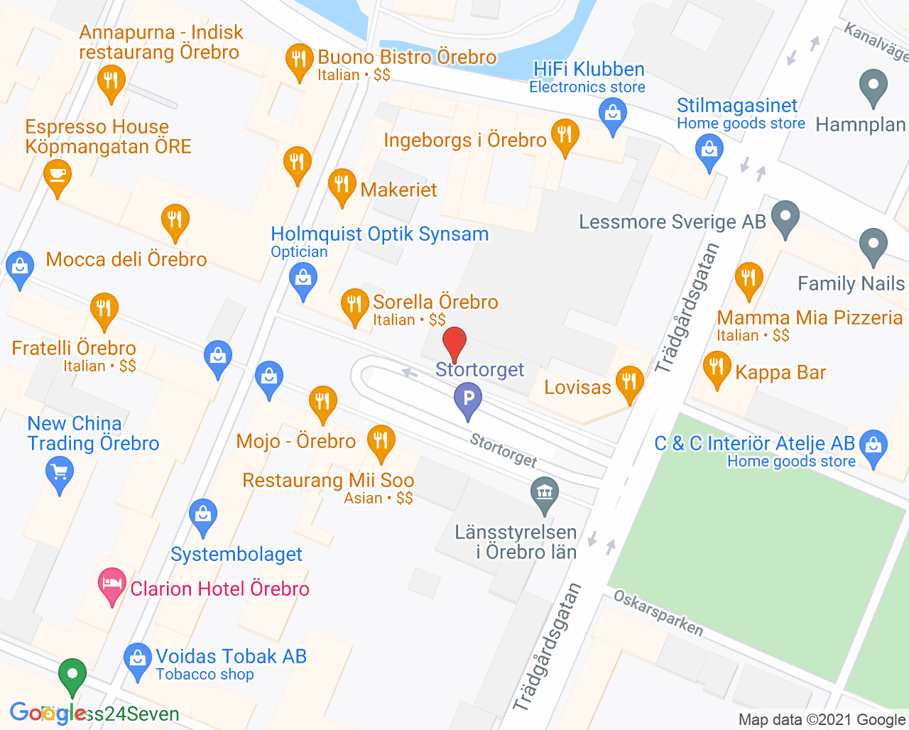 Karta till Stortorgspraktiken, Örebro