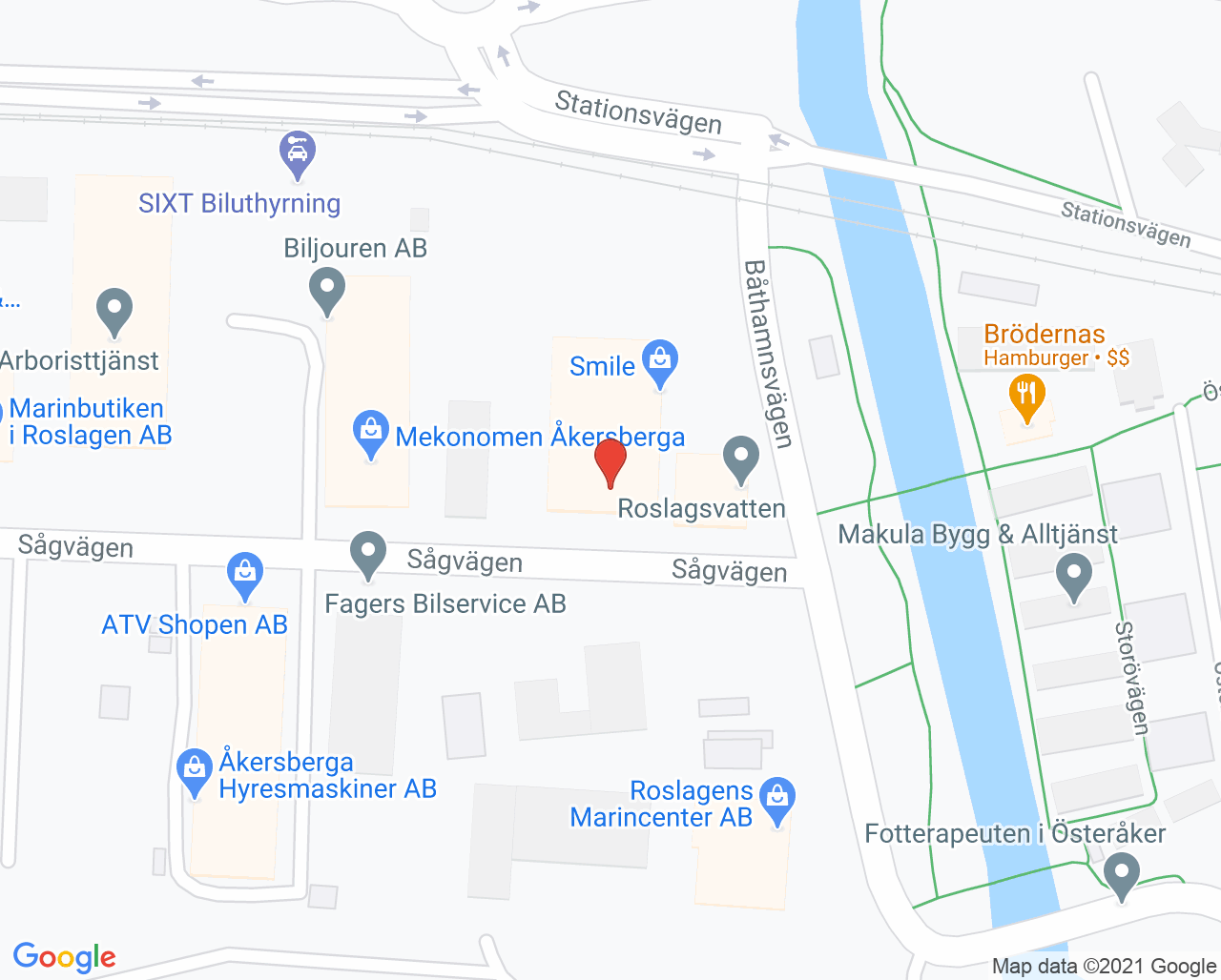 Karta till Stockholm Norr Fysio och Gym - Anne Wiman