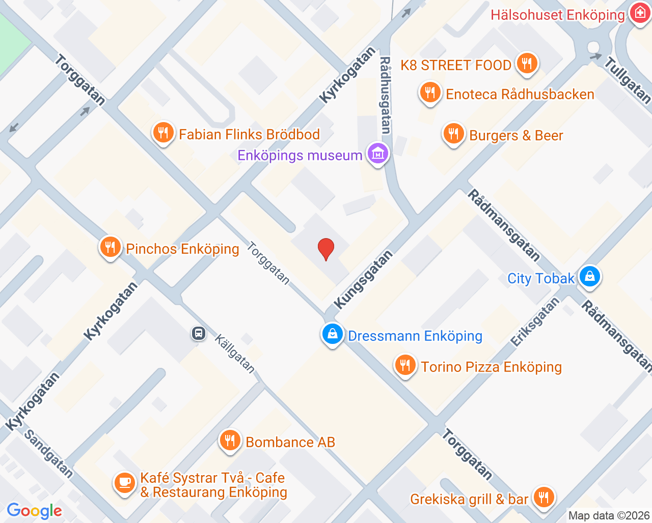 Karta till Synsam Enköping