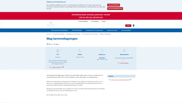 Mag- tarm- och levermottagningen, Uppsala