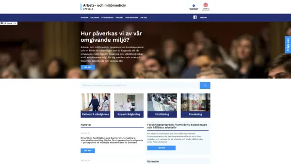 Arbets- och miljömedicinska mottagningen, Uppsala