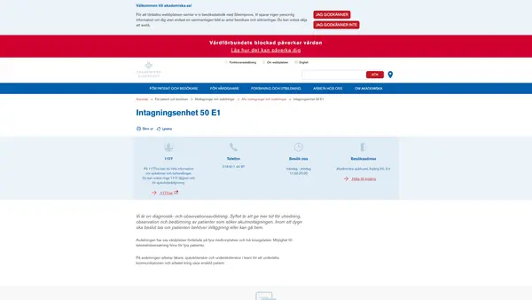 Intagningsenhet 65 A1, Uppsala