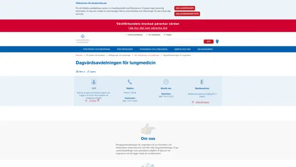 Dagvårdsavdelningen för lungmedicin, Uppsala
