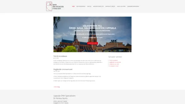 Uppsala ÖNH Specialisten Dr Nicklas Norlin, Uppsala