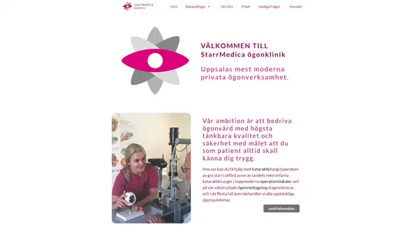 StarrMedica ögonmottagning, Läkarhuset Uppsala