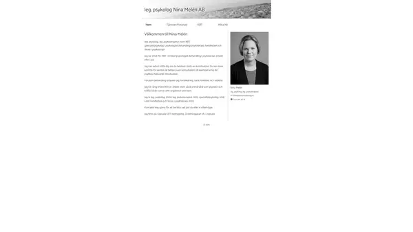 Nina Melén psykoterapimottagning, Uppsala