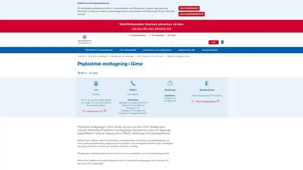 Psykiatriska mottagningen i Gimo, Gimo
