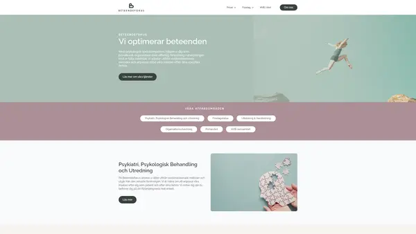 Beteendefokus psykoterapimottagning, Bålsta