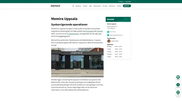 Bergman Clinics Uppsala ögonklinik