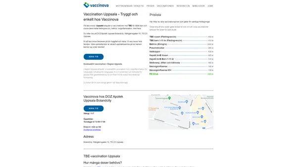 DOZ Apotek Bolandcity vaccinationsmottagning, Uppsala