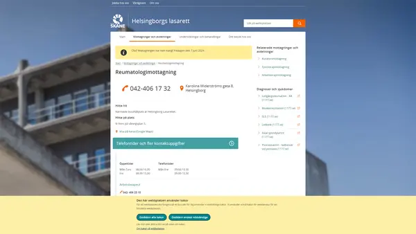 Reumatologimottagning Helsingborg