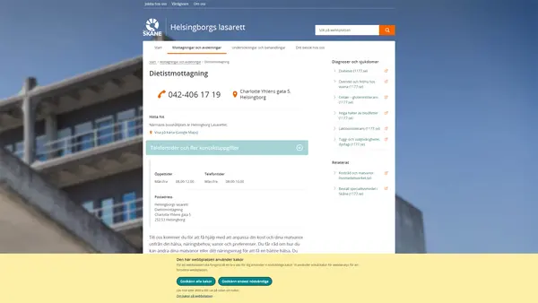 Dietistmottagning Helsingborg