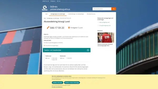 Kirurgiavdelning akut Lund, Lund