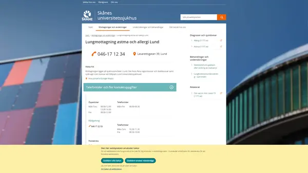 Lungmottagning astma och allergi Lund