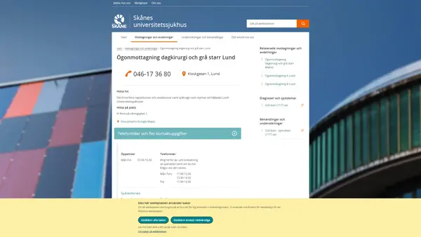 Ögonmottagning dagkirurgi Lund