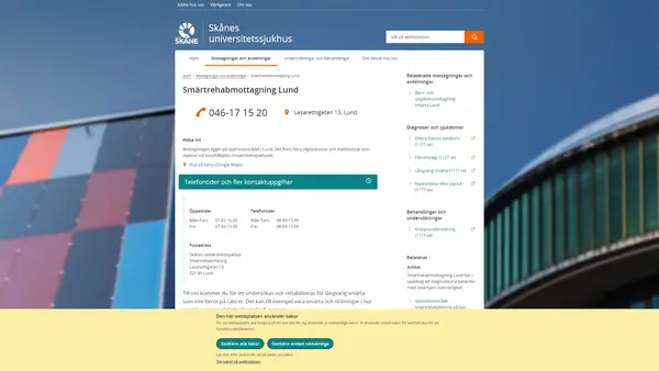 Smärtrehabiliteringsmottagning Lund