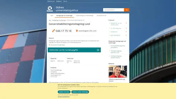 Cancerrehabiliteringsmottagning Lund