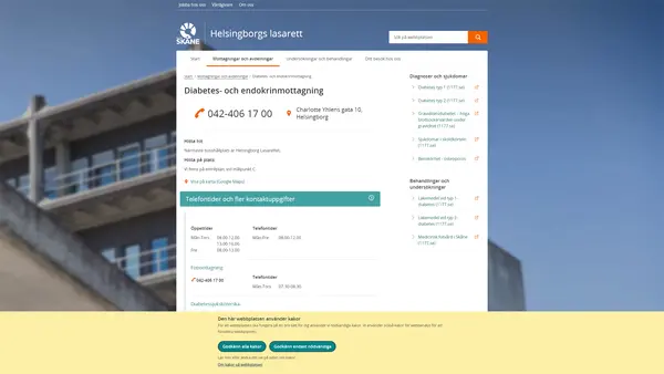 Diabetes- och endokrinmottagning Helsingborg