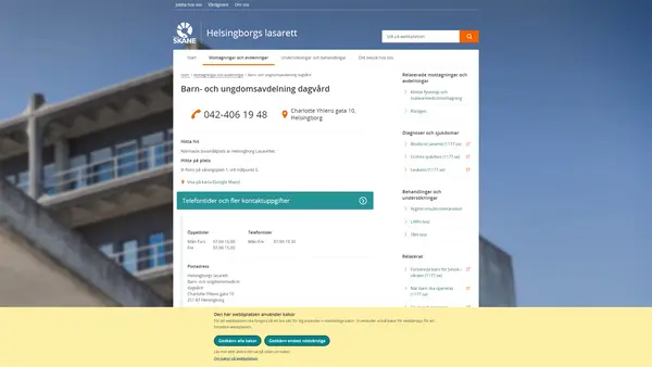 Barn- och ungdomsmedicinavdelning dagvård Helsingborg
