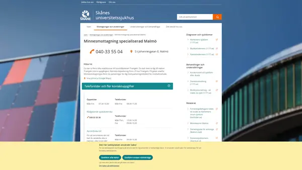 Minnesmottagning Malmö