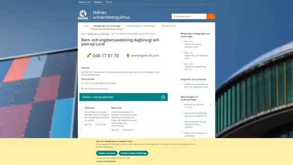 Dagkirurgi barn och ungdom Lund