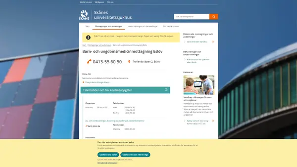 Barn- och ungdomsmedicinmottagning Eslöv