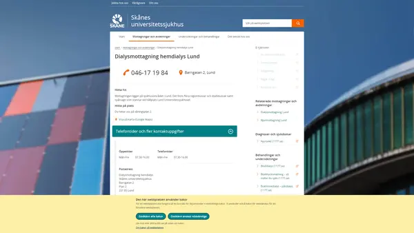 Dialysmottagning hemdialys Lund