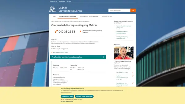 Cancerrehabiliteringsmottagning Malmö