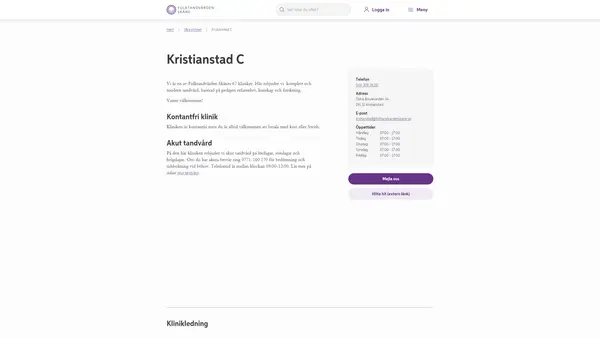 Ortodonti Kristianstad, Folktandvården Skåne AB