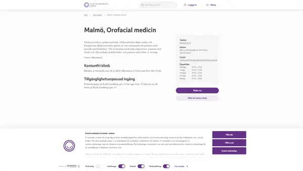 Orofacial medicin Malmö, Folktandvården Skåne AB