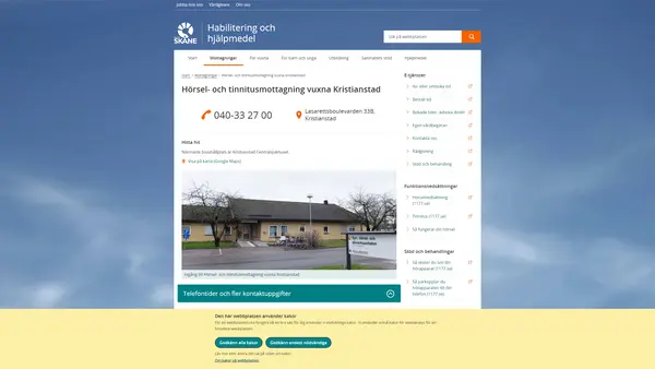 Hörsel- och tinnitusmottagning vuxna Kristianstad