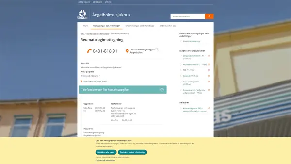 Reumatologimottagning Ängelholm