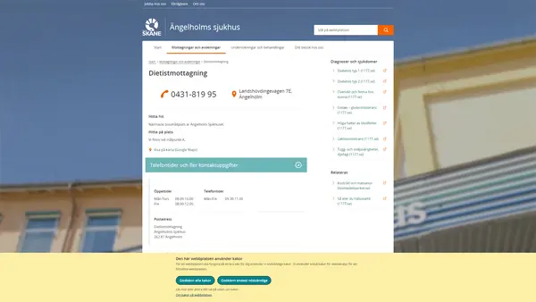 Dietistmottagning Ängelholm