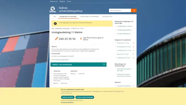 Urologiavdelning 11 Malmö