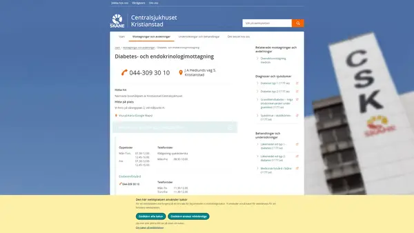 Diabetes- och endokrinologimottagning Kristianstad