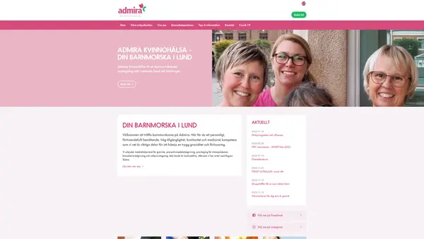 Barnmorskemottagningen Admira Kvinnohälsa Lund, Lund