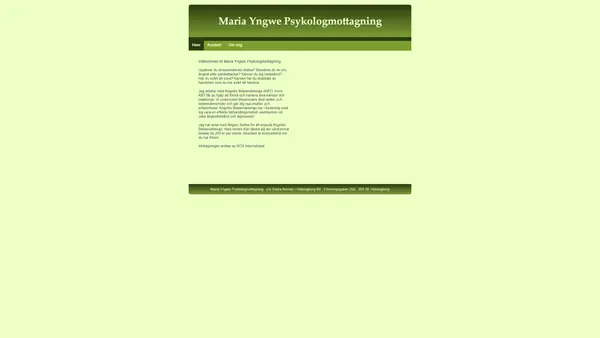 Maria Yngwe Psykologmottagning, Helsingborg