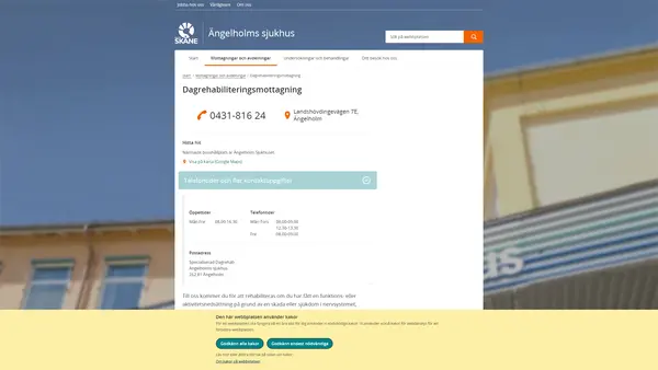Rehabiliteringsmedicinmottagning dagvård Ängelholm