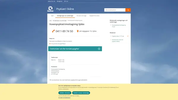 Vuxenpsykiatrimottagning Sjöbo