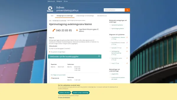 Hjärtmottagning pacemaker Malmö